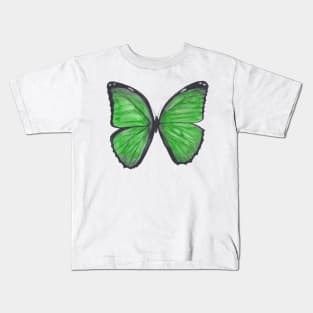 Butterfly - Green Kids T-Shirt